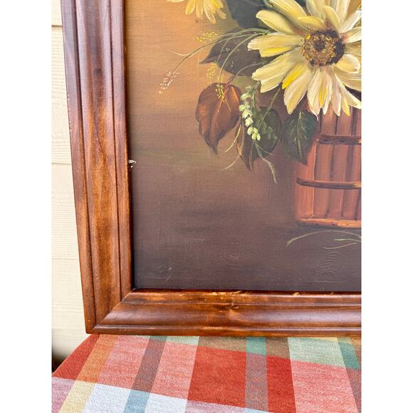 Original Still Life Sunflowers in a Basket Painting by Nona Bass - Picture 4 of 8